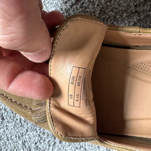 Marc Fisher Tan Suede Tassel Loafers